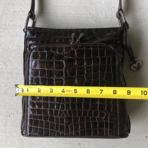 BRIGHTON Reptile Embossed Patent Leather Shoulder Bag - #D723012 - Picture 14 of 15